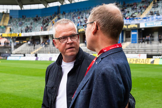 Sveriges förbundskapten Janne Andersson och Stefan