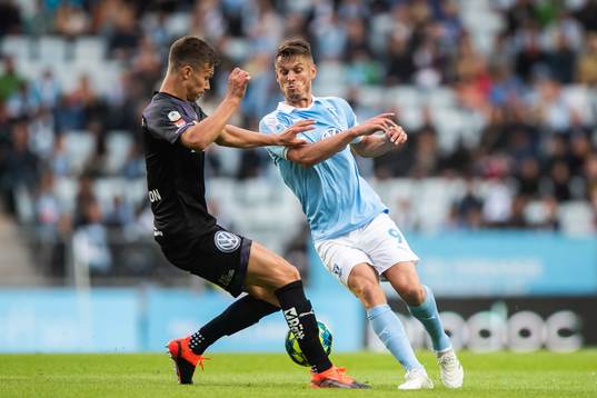 Örebros Arvid Brorsson och Malmö FFs Markus Rosenberg