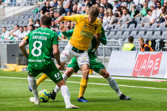 Hammarbys Jeppe Andersen och Dennis Widgren