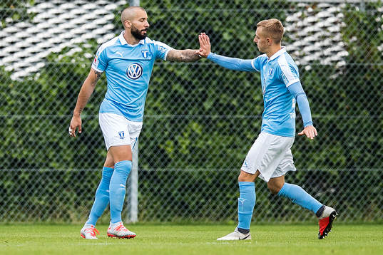  Malmö FFs Guillermo Molins jublar efter 1-0