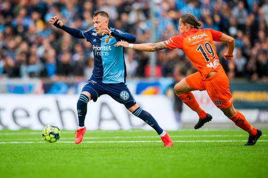 Djurgårdens Fredrik Ulvestad och AFC Eskilstunas Felix