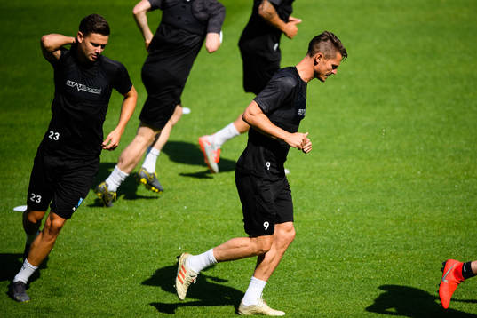 Marcus Antonsson and Markus Rosenberg of Malmö FF