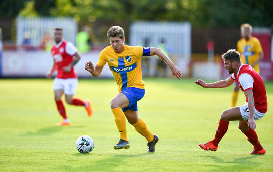 Alexander Fransson of IFK Norrköping in action against