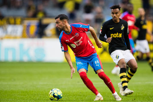 s Bilal Hussein under fotbollsmatchen i Allsvenskan mellan AIK och Helsingborg den 20 juli 2019 i Stockholm. 