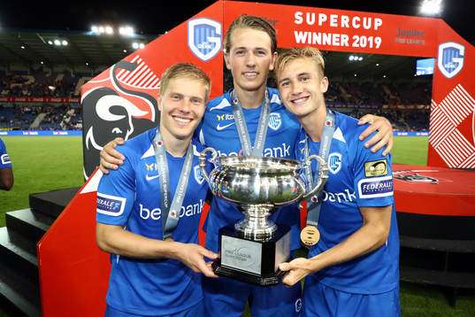 GENK, BELGIUM - JULY 20: Benjamin Nygren of Genk celebrates