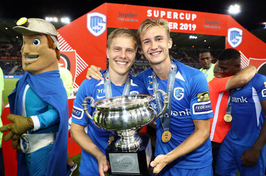 GENK, BELGIUM - JULY 20: Benjamin Nygren of Genk celebrates