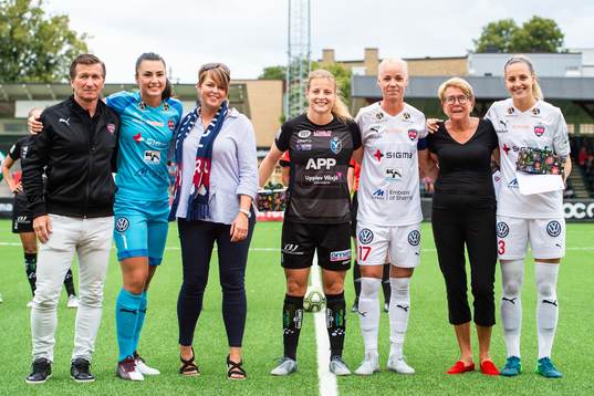 Rosengårds ordförande Håkan Wifvesson, målvakt Zecira