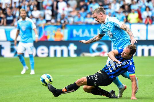 Malmö FFs Sören Rieks och Sirius Niklas Busch Thor
