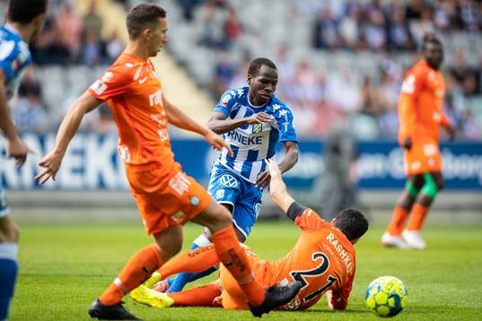 IFK Göteborgs Alhassan Yusuf Abdullahi och AFC Eskilstunas