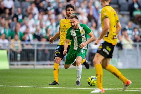 Hammarbys Muamer Tankovic och Elfsborgs Joakim Nilsson