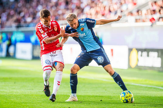 Kalmars Rafael Gimenes Da Silva och Djurgårdens Jonathan