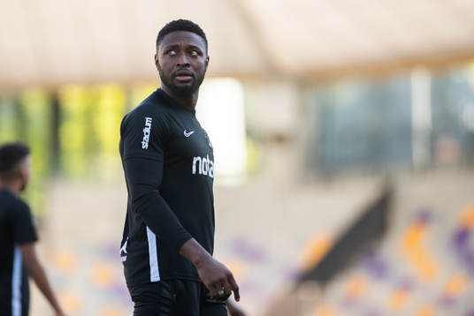 Chinedu Obasi of AIK during a practice ahead of the UEFA Champions League qualifying match between Maribor and AIK on July 23, 2019 in Maribor.
