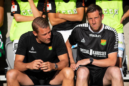 GAIS tränare Patrik Ingelsten och assisterande tränare Kenneth Gustafsson