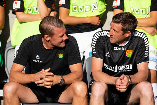 GAIS tränare Patrik Ingelsten och assisterande tränare Kenneth Gustafsson