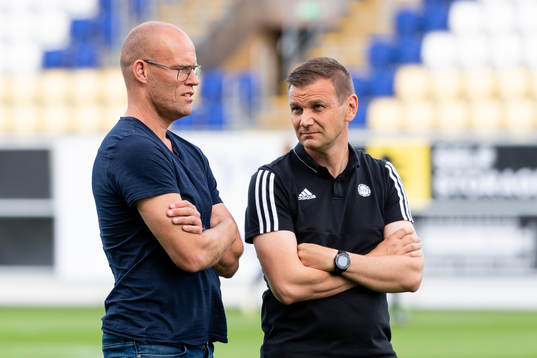 Sundsvalls tränare Joel Cedergren och assisterande