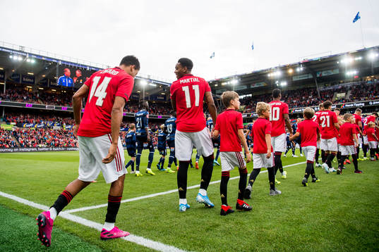 Jesse Lingard and Anthony Martial of Manchester United