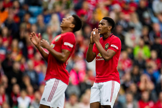 Anthony Martial of Manchester United reacts