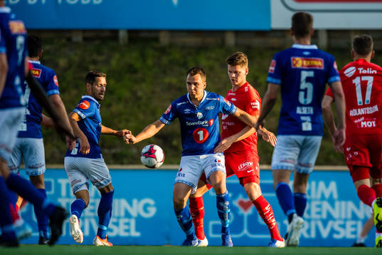 Ivar Sollie Rønning of Ranheim and Christian Eggen Rismark of Brann