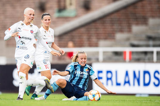 Rosengårds Sofie Svava och Djurgårdens Mia Jalkerud
