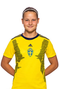 Alice Andersson i F15/04-landslaget poserar för ett porträtt den 7 augusti 2019 i Stockholm. 