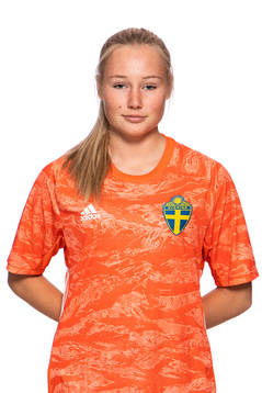 Meja Johnson i F15/04-landslaget poserar för ett porträtt den 7 augusti 2019 i Stockholm. 