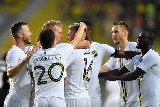 Kolbeinn Sigthorsson of AIK celebrates