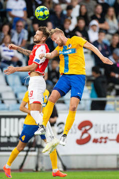 Kasper Larsen of IFK Norrköping and Jose Angel Carrillo of