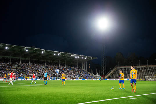 Lars Krogh Gerson and Simon Skrabb of IFK Norrköping
