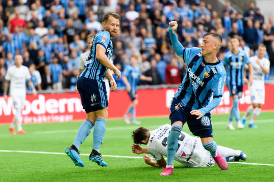 Djurgårdens Fredrik Ulvestad efter att ha gjort 4-0