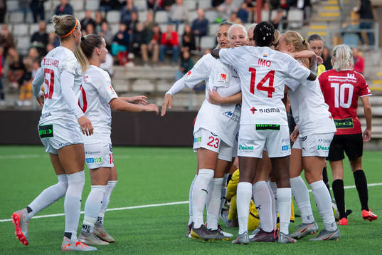 Rosengårds spelare jublar