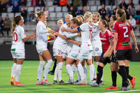 Rosengårds spelare jublar