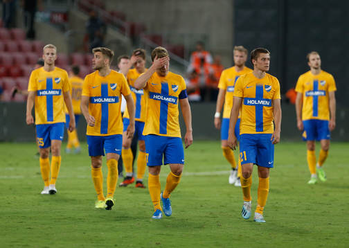 The players of IFK Norrköping looks dejected