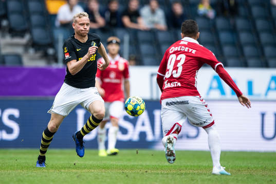 s Kolbeinn Sigthorsson och Kalmars Rafael Gimenes Da Silva