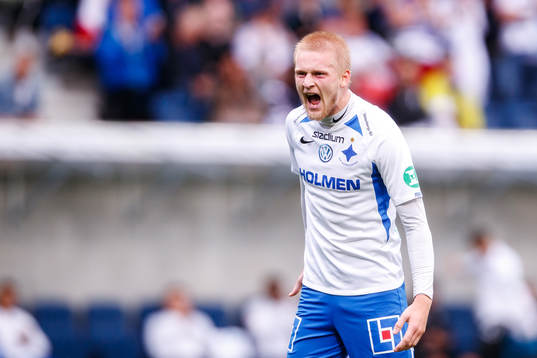 IFK Norrköpings Kalle Holmberg jublar