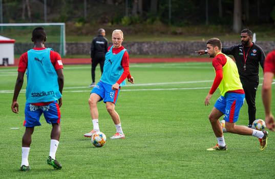 Helsingborgs Daniel Hafsteinsson och Mattias Almeida Sundell