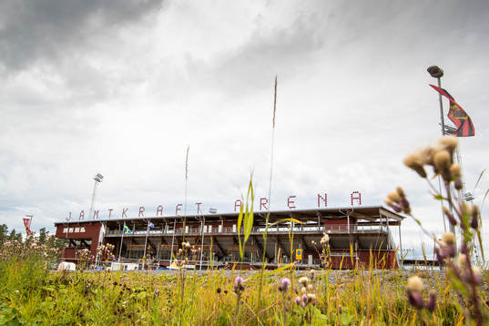 Generell vy över utsidan av Jämtkraft Arena