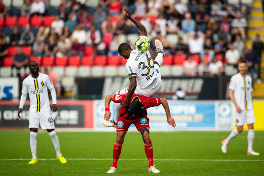s Joel Ekstrand under fotbollsmatchen i Allsvenskan mellan Östersund och AIK den 25 Augusti 2019 i Östersund.