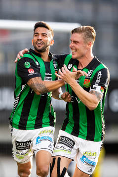 GAIS Paulo Marcelo jublar med Marcus Bergholtz