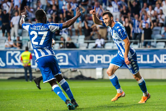 IFK Göteborgs Giorgi Kharaishvili jublar
