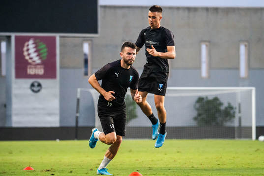 Erdal Rakip and Jonas Knudsen of Malmö FF