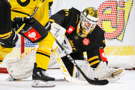 Goalkeeper Gustaf Lindvall of Skellefteå