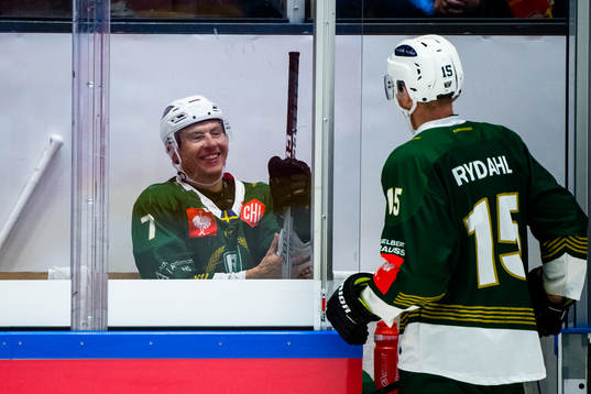 Johan Ivarsson of Färjestad in the penalty box