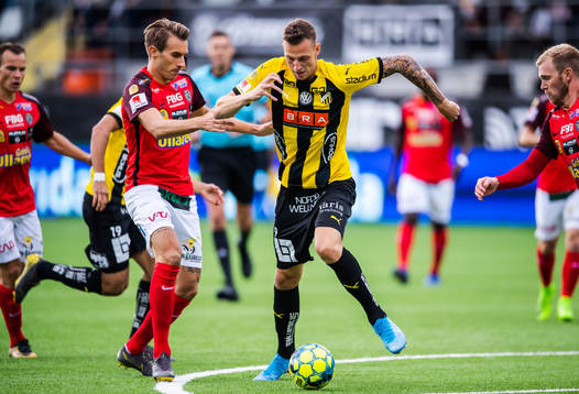 Falkenbergs Tobias Karlsson och Häckens Gustaf Nilsson