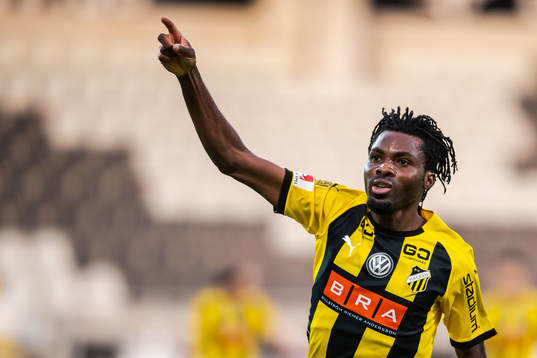 Häckens Kwame Kizito jublar efter 3-1