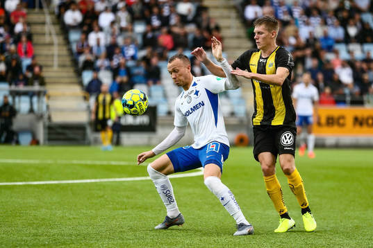 IFK Norrköpings Gudmundur Thórarinsson och Hammarbys Aron