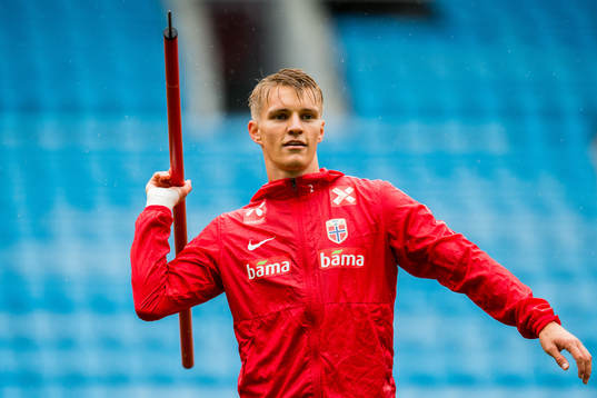 Martin Ødegaard of Norway during a training session on September 4, 2019 in Oslo.

