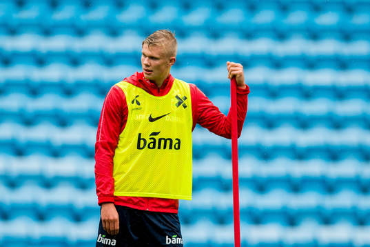 Erling Braut Haaland of Norway during a training session on September 4, 2019 in Oslo.
