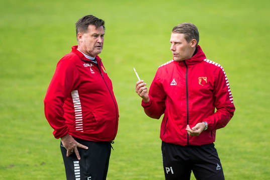 Tränarna Tomas Erixon och Patrik Ingelsten