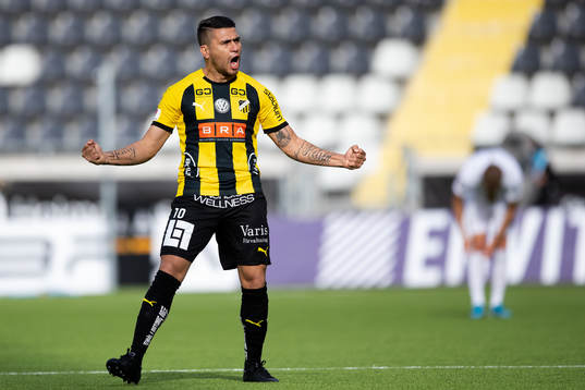 Häckens Paulinho jublar efter 1-1