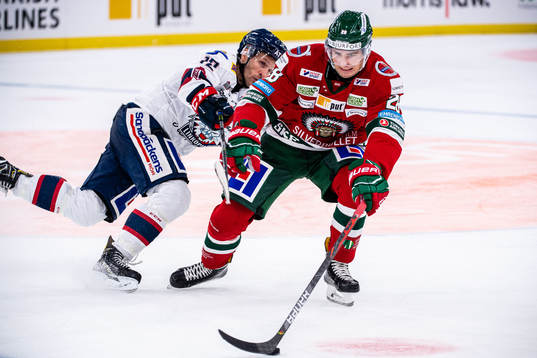 Linköpings Sebastian Karlsson och Frölundas Johan